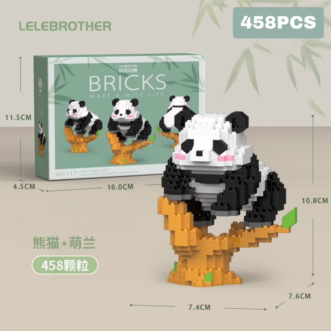 Эвлүүлдэг тоглоом | Lego Bricks Panda brown (458pcs)
